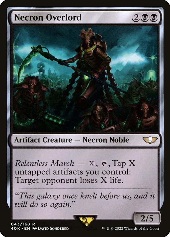 Necron Overlord [Warhammer 40,000 Commander] (43)