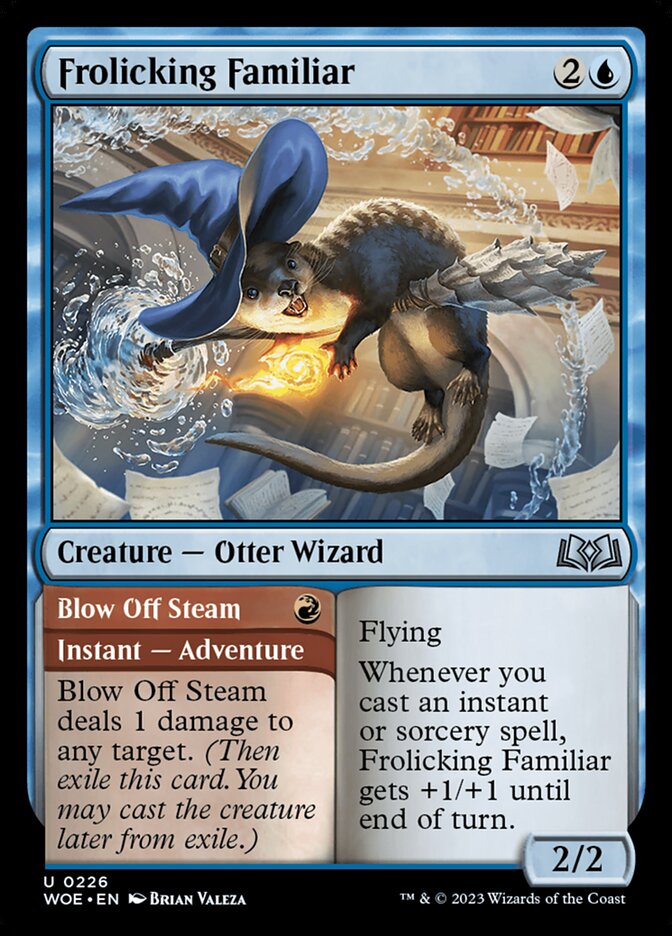 Frolicking Familiar // Blow Off Steam [Wilds of Eldraine] (226)