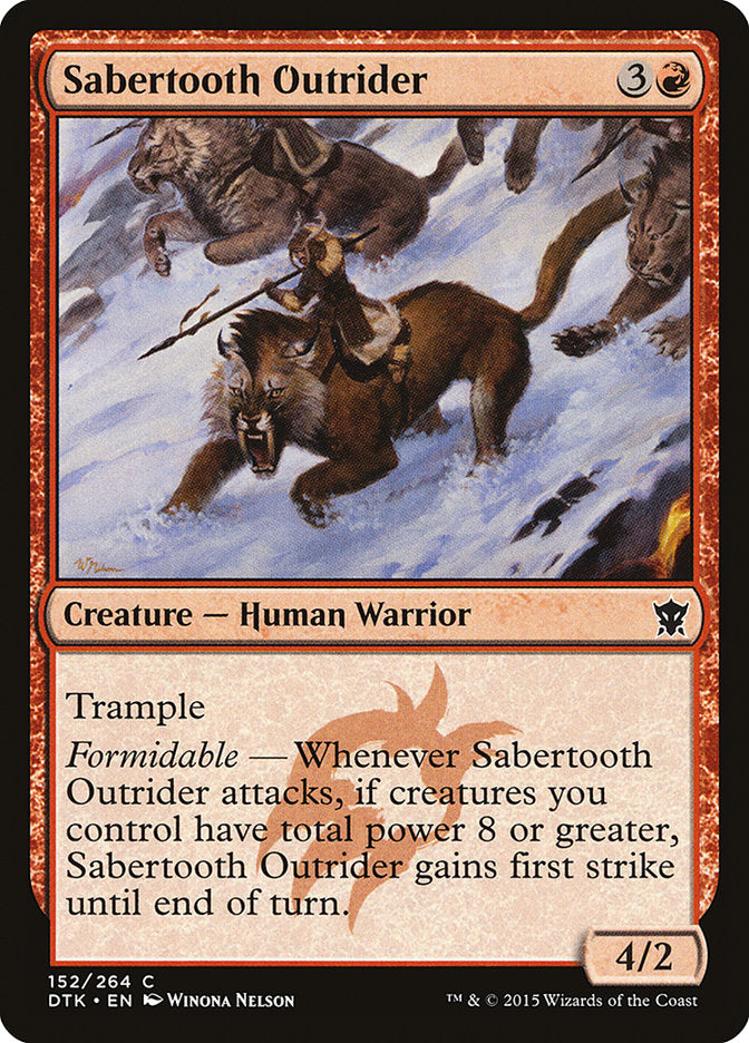 Sabertooth Outrider [Dragons of Tarkir] (152)