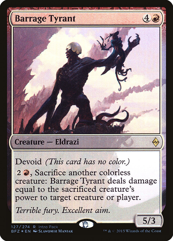 Barrage Tyrant [Battle for Zendikar Promos] (127)
