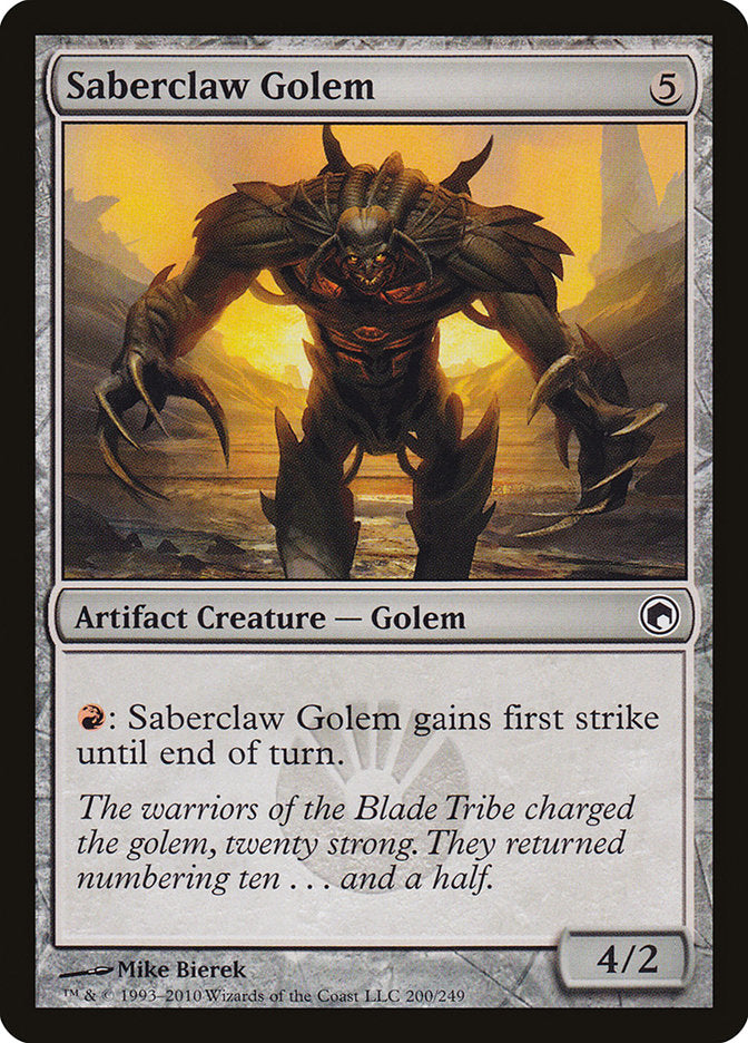 Saberclaw Golem [Scars of Mirrodin] (200)