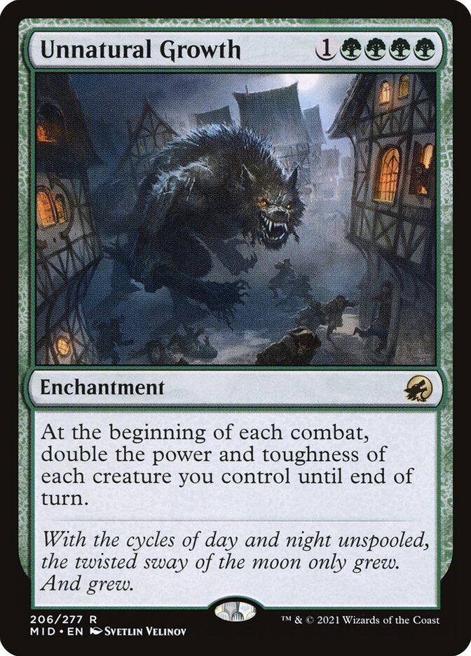 Unnatural Growth [Innistrad: Midnight Hunt] (206)