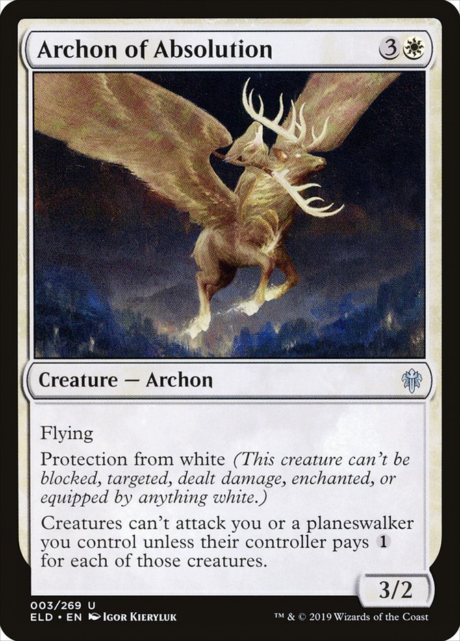 Archon of Absolution [Throne of Eldraine] (3)