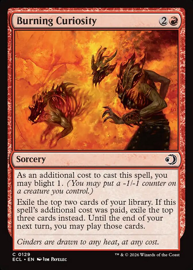 Burning Curiosity [Lorwyn Eclipsed] (129)