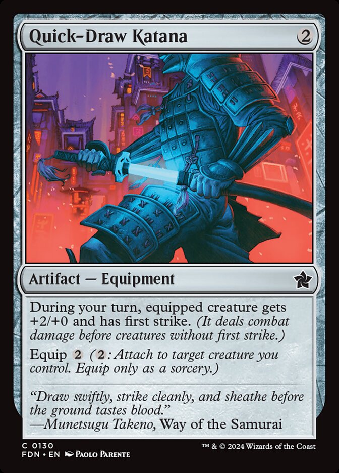 Quick-Draw Katana [Foundations] (130)