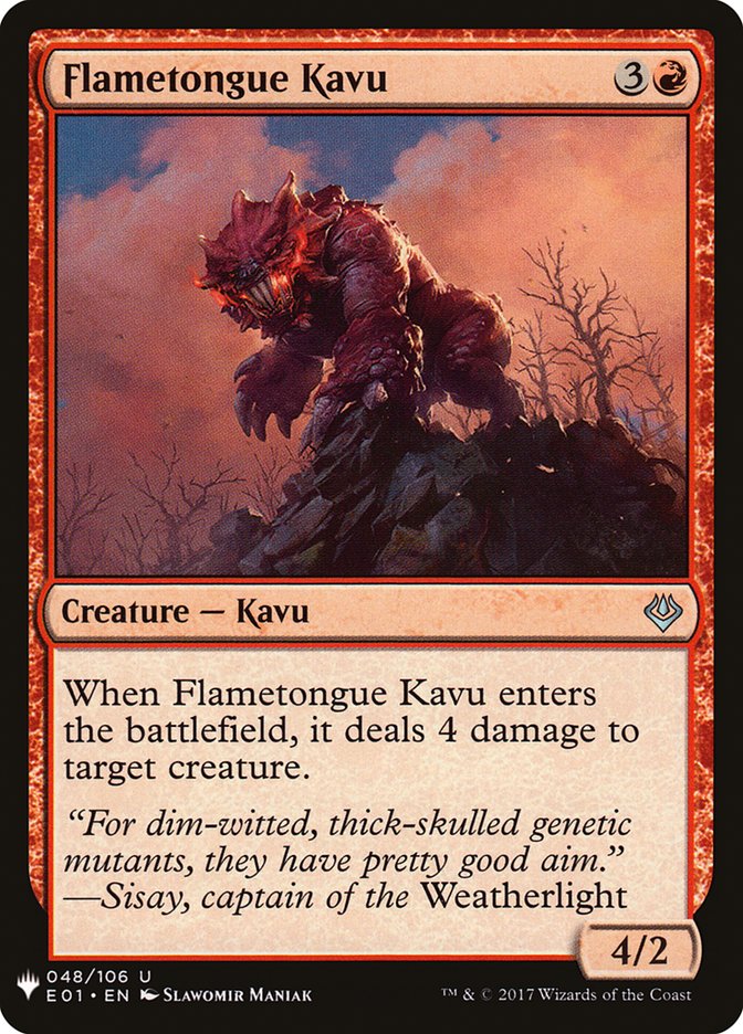 Flametongue Kavu [The List] (E01-48)