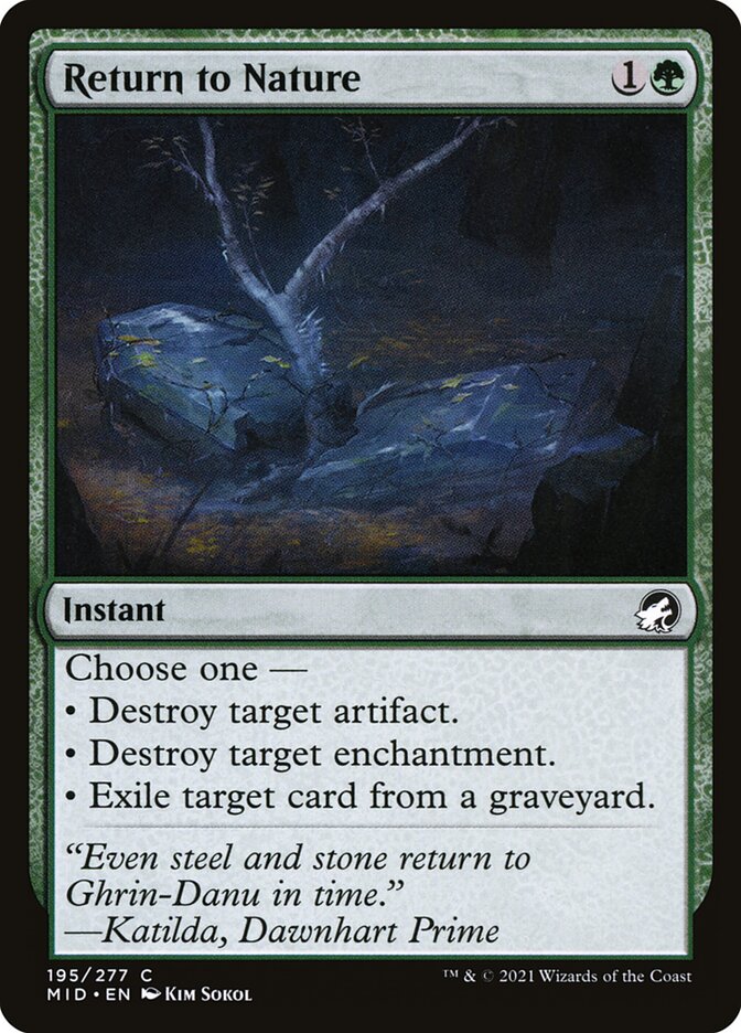 Return to Nature [Innistrad: Midnight Hunt] (195)