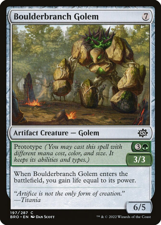 Boulderbranch Golem [The Brothers' War] (197)