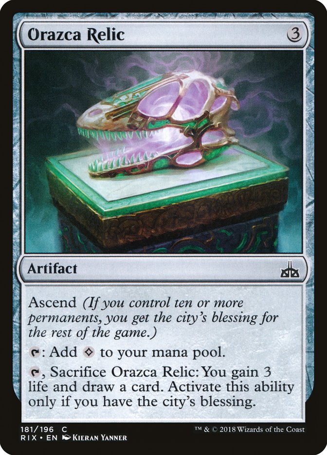 Orazca Relic [Rivals of Ixalan] (181)