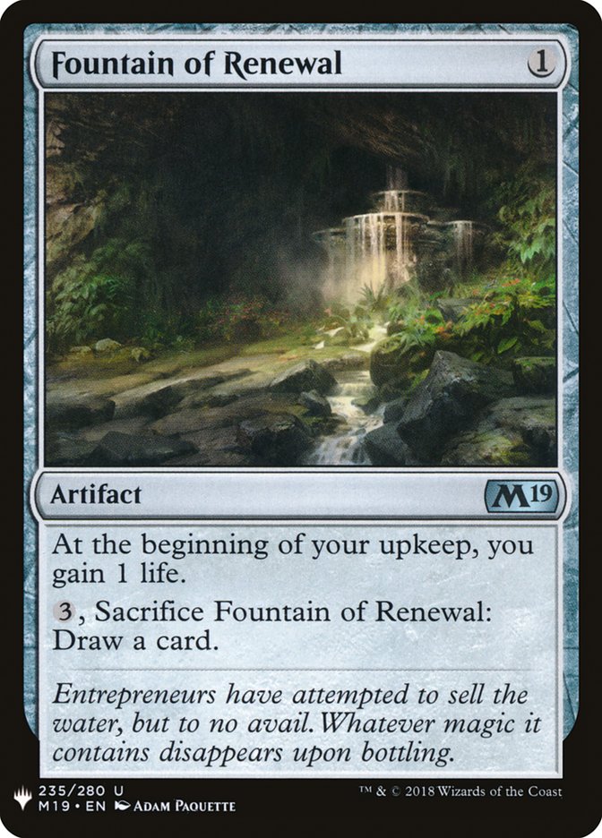 Fountain of Renewal [The List] (M19-235)