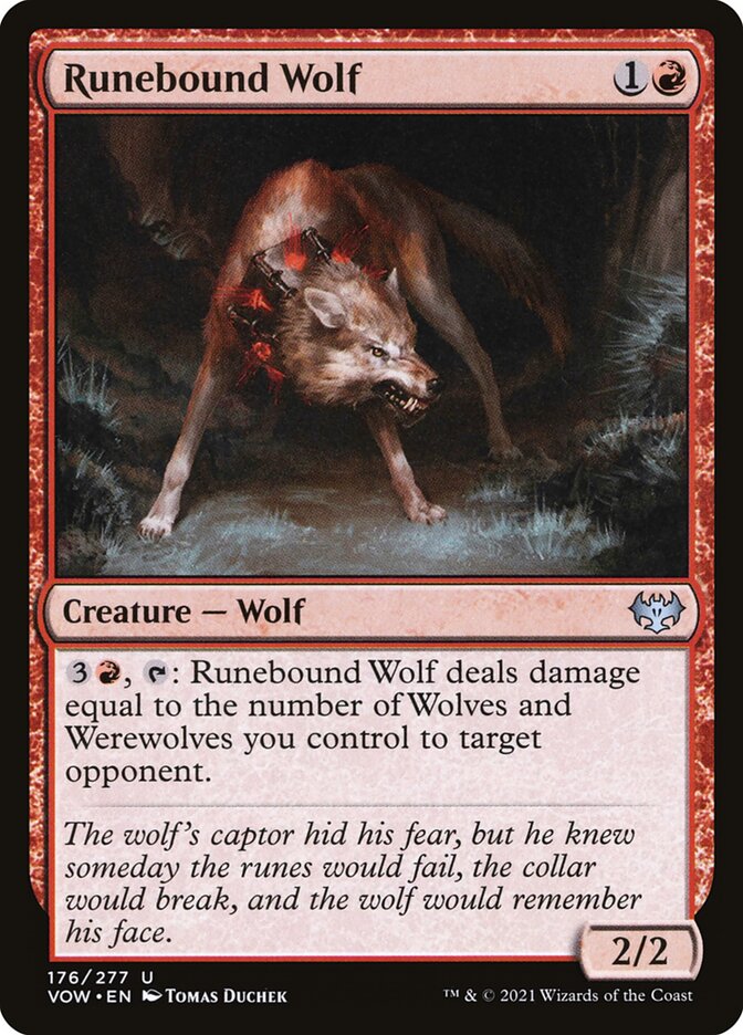 Runebound Wolf [Innistrad: Crimson Vow] (176)