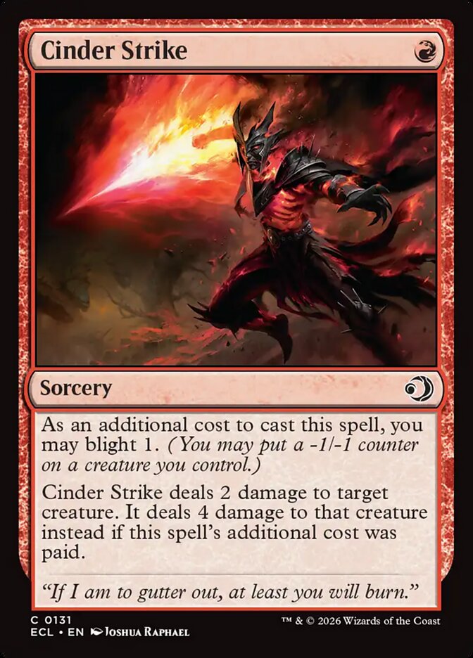 Cinder Strike [Lorwyn Eclipsed] (131)