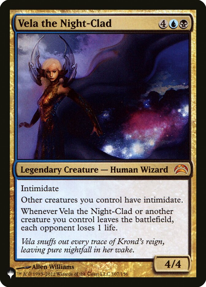 Vela the Night-Clad [The List] (PC2-107)