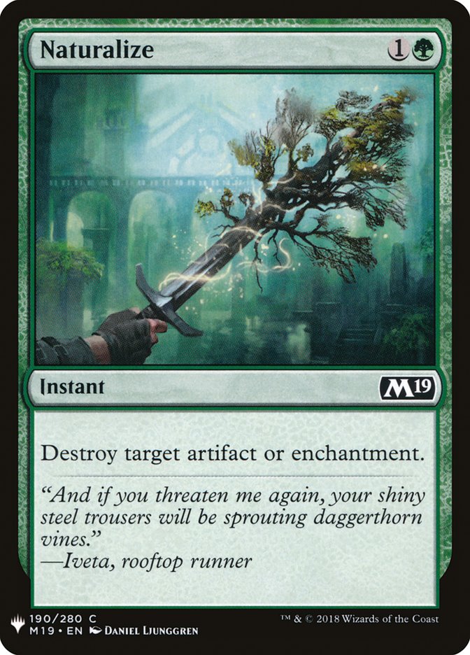 Naturalize [The List] (M19-190)