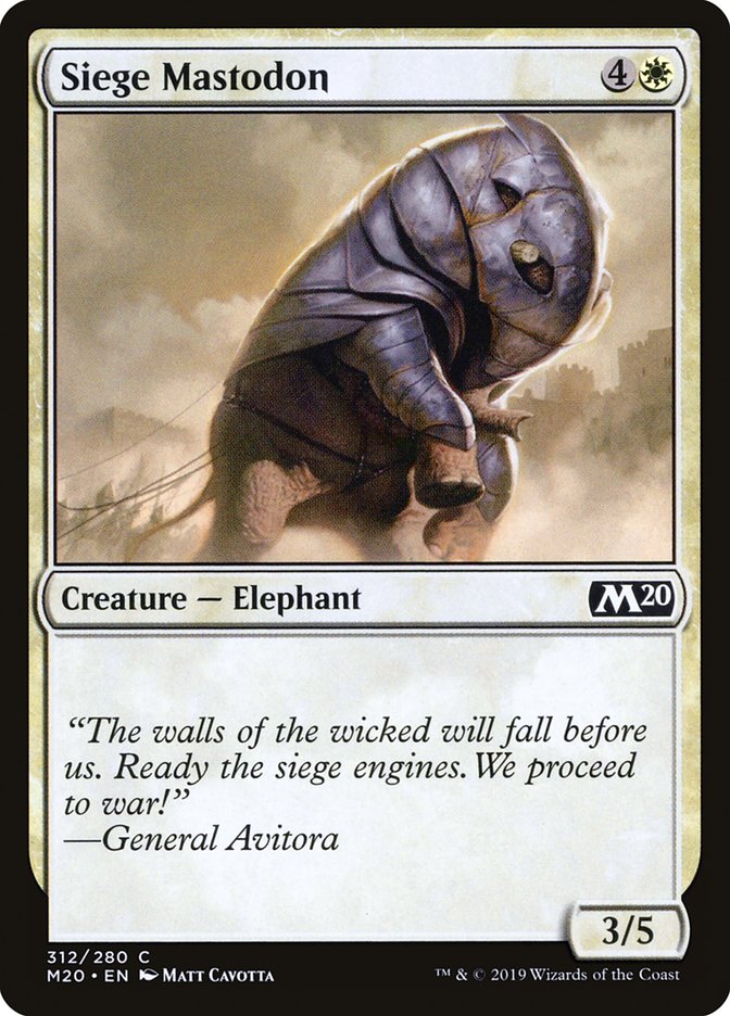 Siege Mastodon [Core Set 2020] (312)