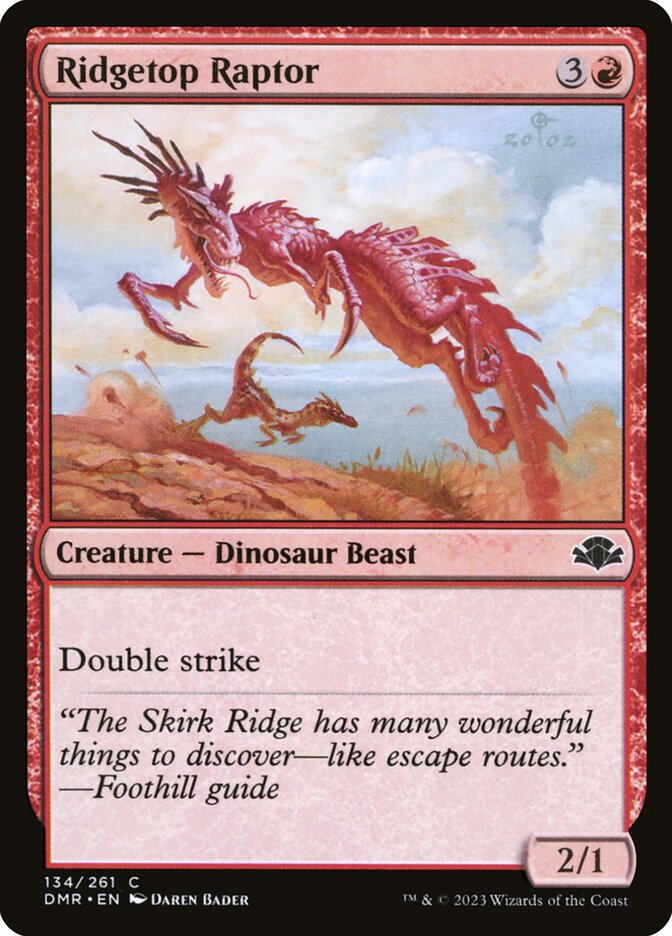 Ridgetop Raptor [Dominaria Remastered] (134)