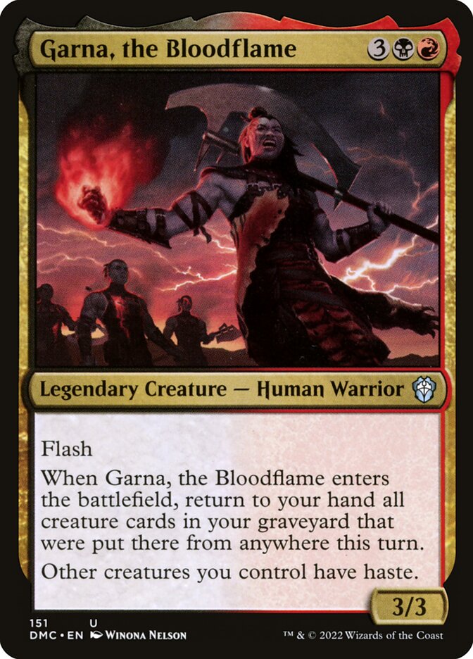 Garna, the Bloodflame [Dominaria United Commander] (151)