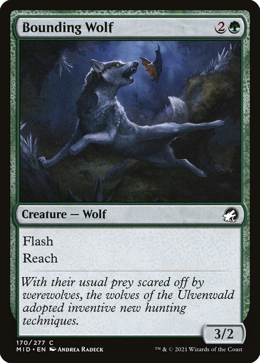 Bounding Wolf [Innistrad: Midnight Hunt] (170)