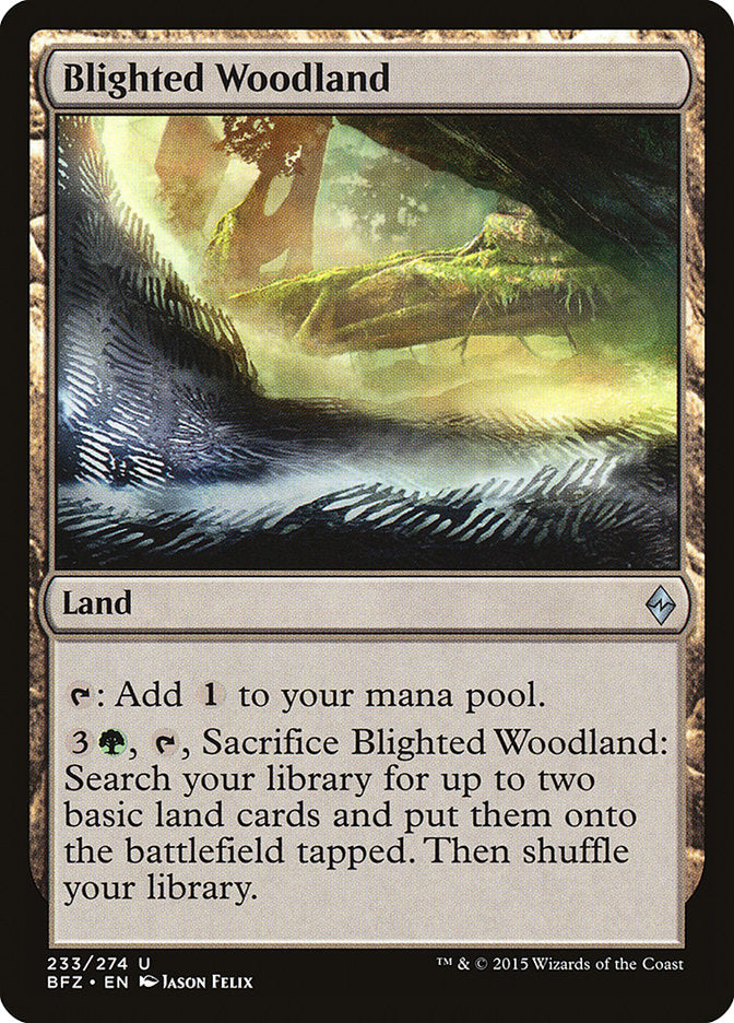 Blighted Woodland [Battle for Zendikar] (233)