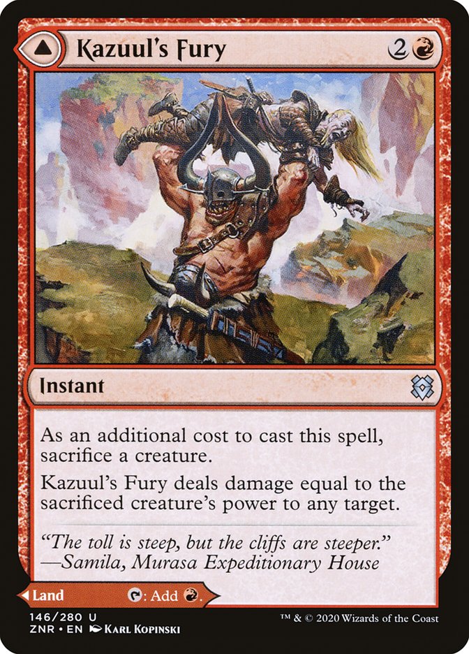 Kazuul's Fury // Kazuul's Cliffs [Zendikar Rising] (146)