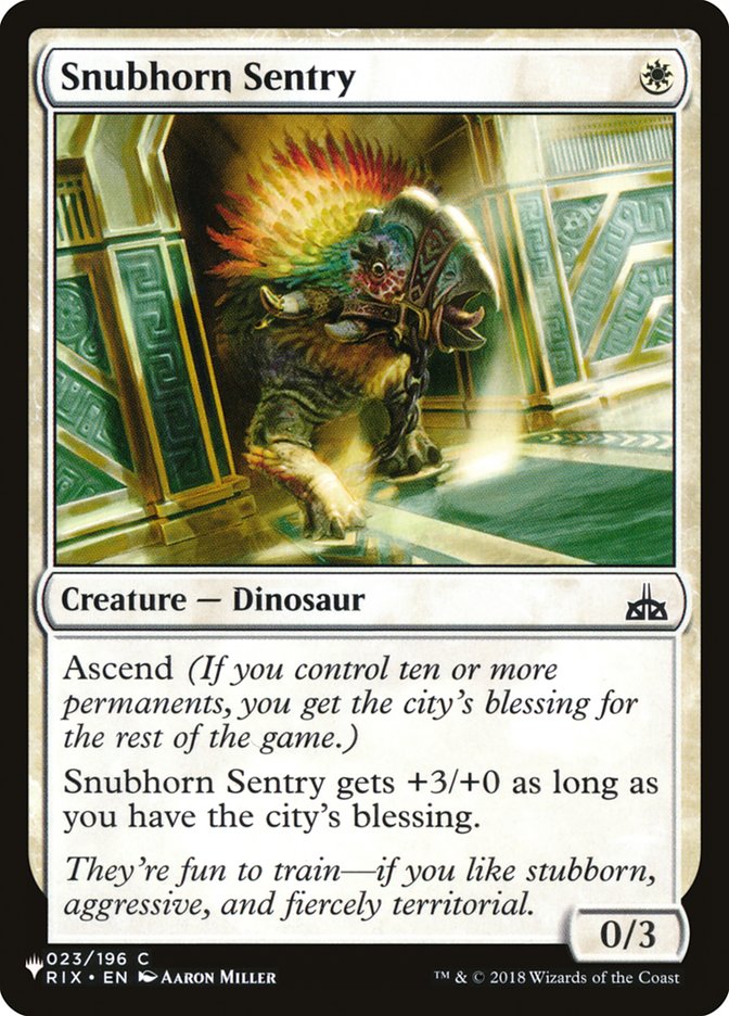 Snubhorn Sentry [The List] (RIX-23)