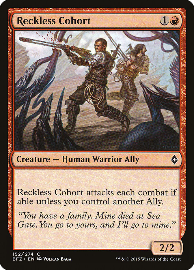 Reckless Cohort [Battle for Zendikar] (152)
