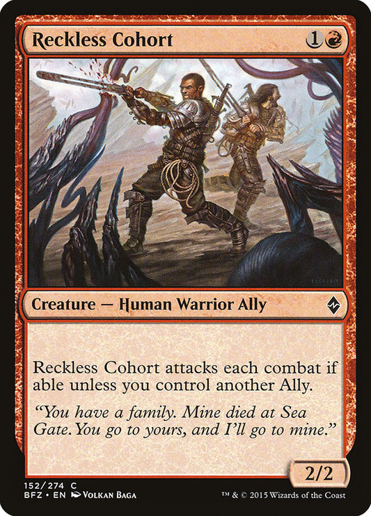 Reckless Cohort [Battle for Zendikar] (152)