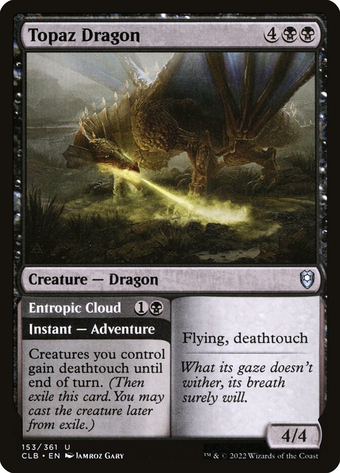 Topaz Dragon // Entropic Cloud [Commander Legends: Battle for Baldur's Gate] (153)