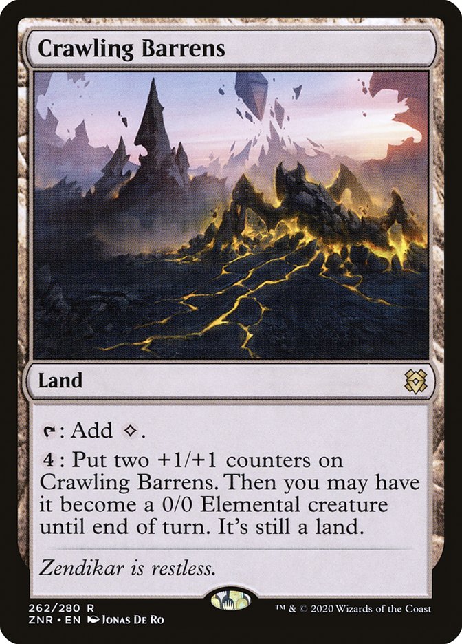 Crawling Barrens [Zendikar Rising] (262)