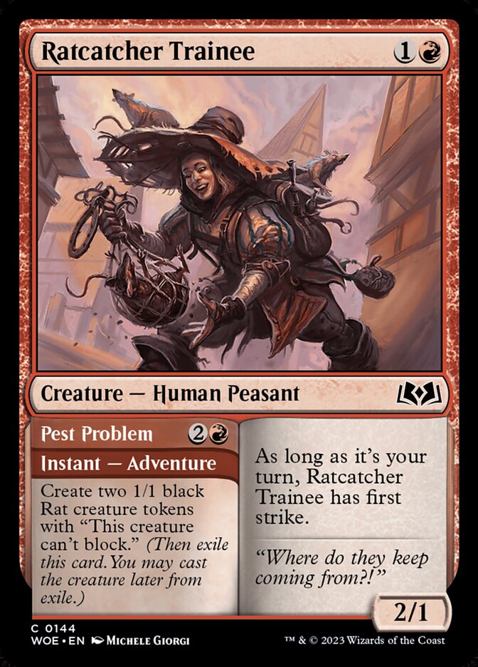 Ratcatcher Trainee // Pest Problem [Wilds of Eldraine] (144)