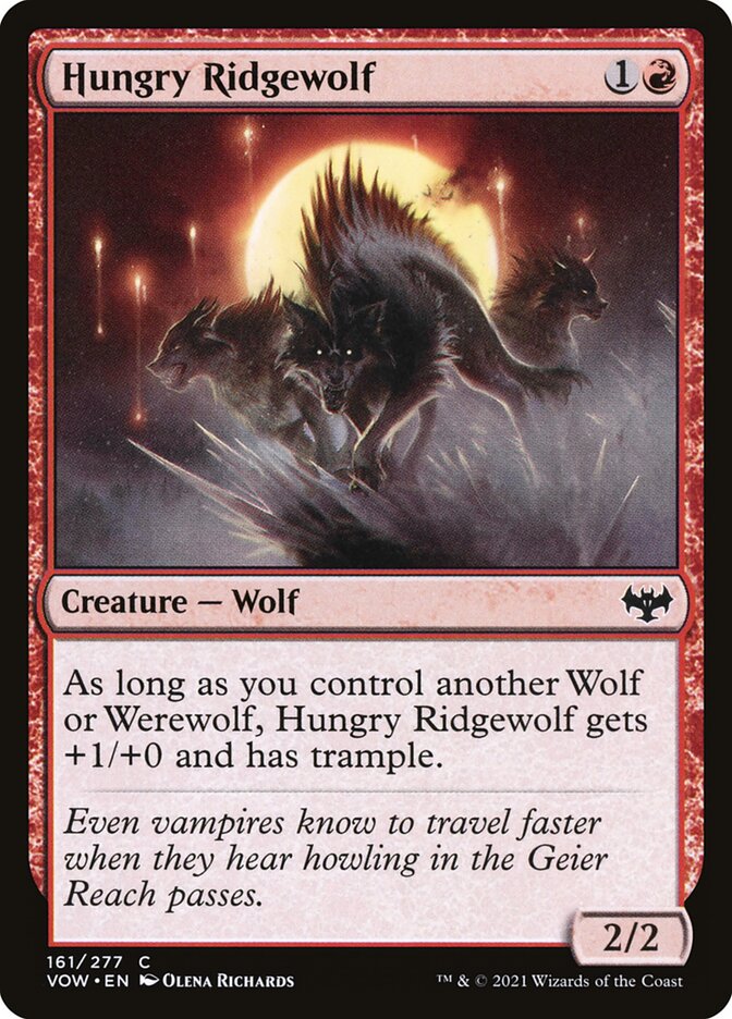 Hungry Ridgewolf [Innistrad: Crimson Vow] (161)