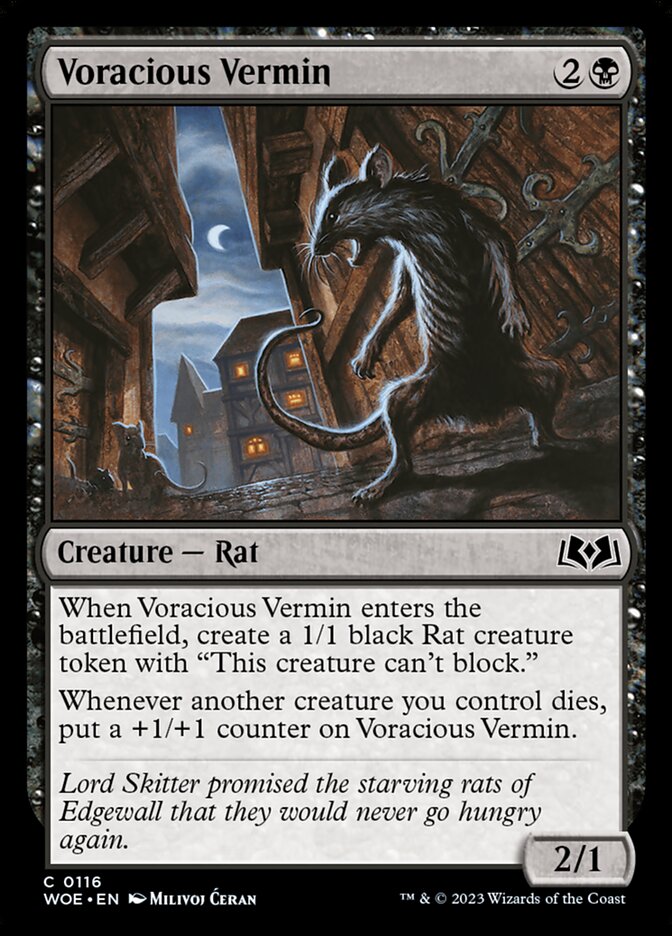 Voracious Vermin [Wilds of Eldraine] (116)