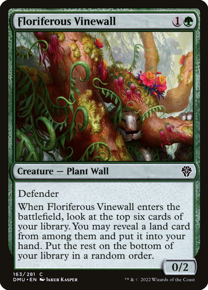 Floriferous Vinewall [Dominaria United] (163)