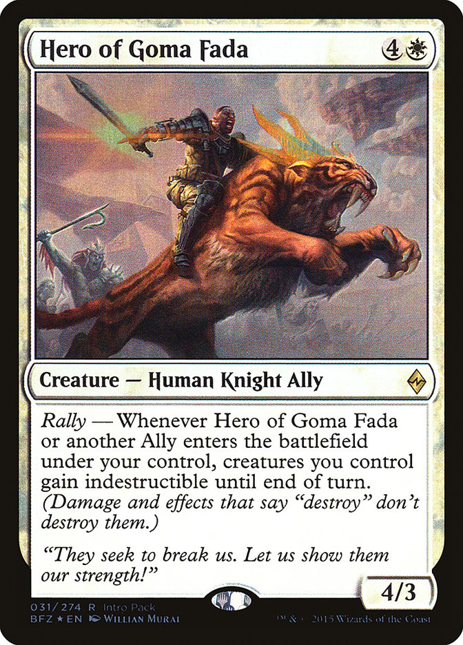 Hero of Goma Fada [Battle for Zendikar Promos] (31)