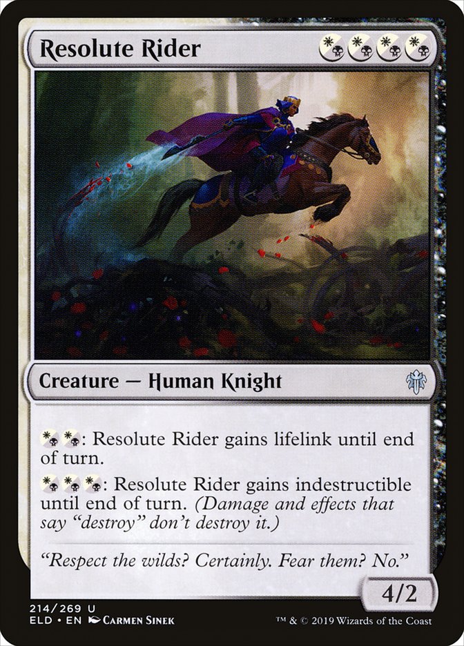 Resolute Rider [Throne of Eldraine] (214)