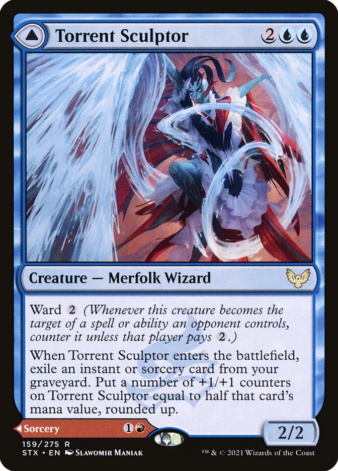 Torrent Sculptor // Flamethrower Sonata [Strixhaven: School of Mages] (159)
