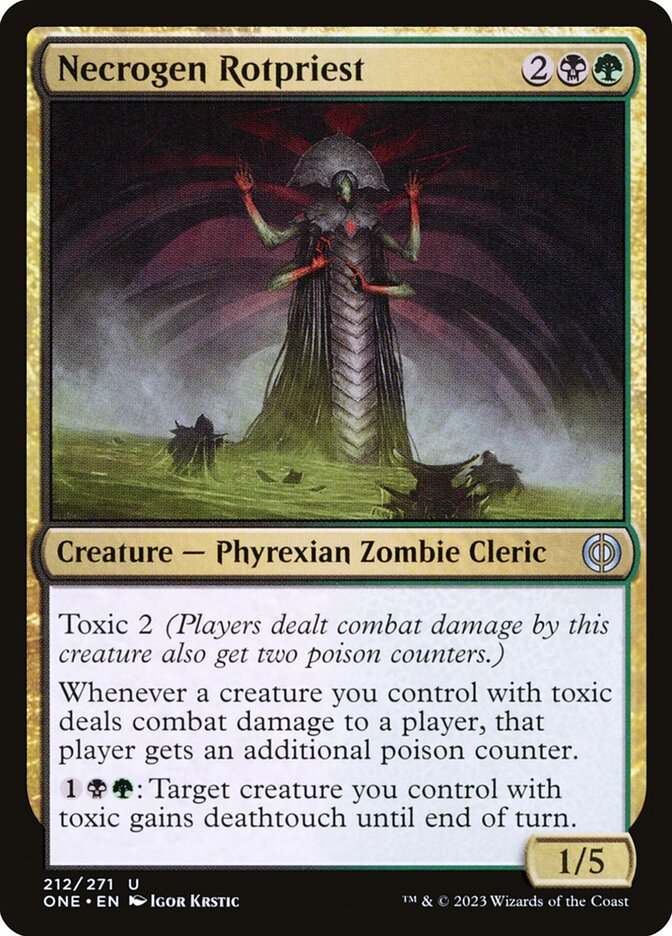 Necrogen Rotpriest [Phyrexia: All Will Be One] (212)