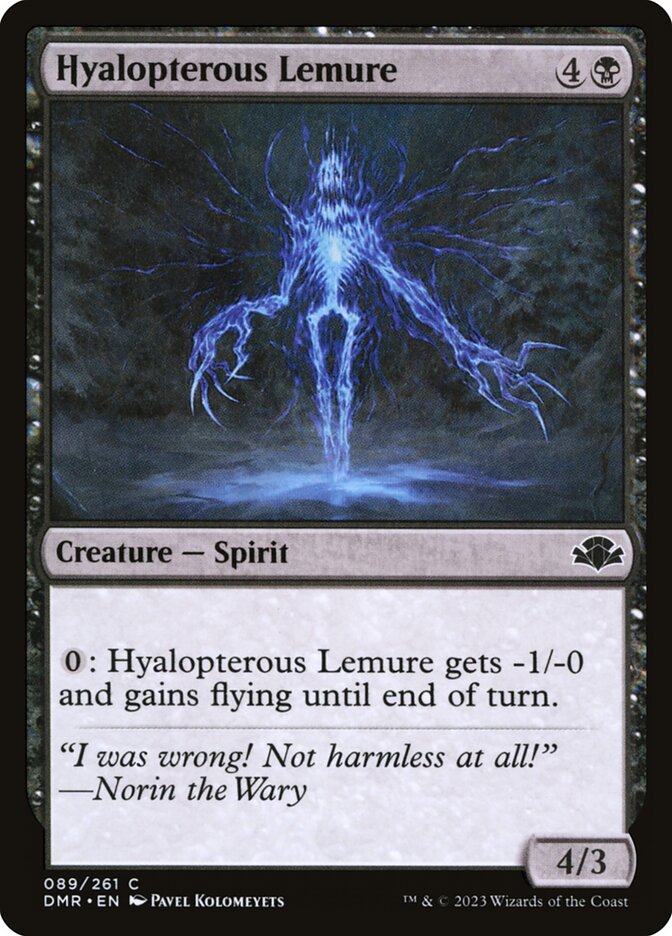 Hyalopterous Lemure [Dominaria Remastered] (89)
