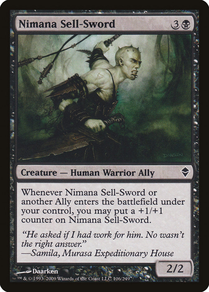 Nimana Sell-Sword [Zendikar] (106)