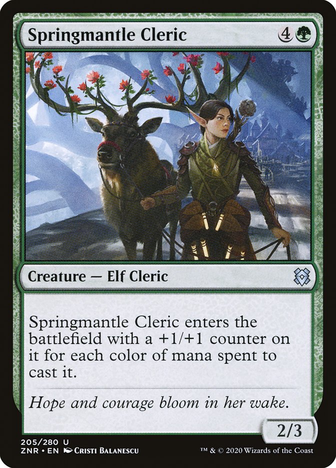 Springmantle Cleric [Zendikar Rising] (205)
