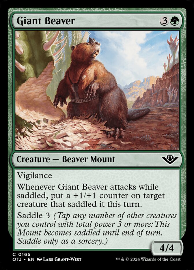 Giant Beaver [Outlaws of Thunder Junction] (165)