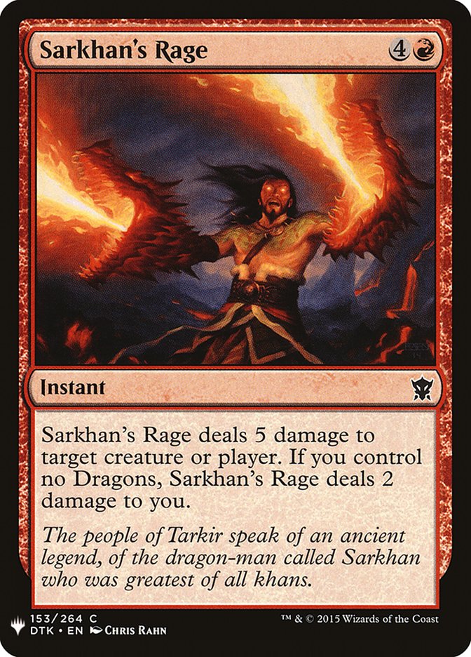 Sarkhan's Rage [The List] (DTK-153)