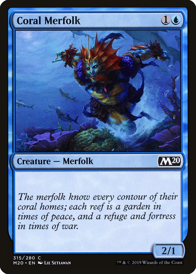Coral Merfolk [Core Set 2020] (315)