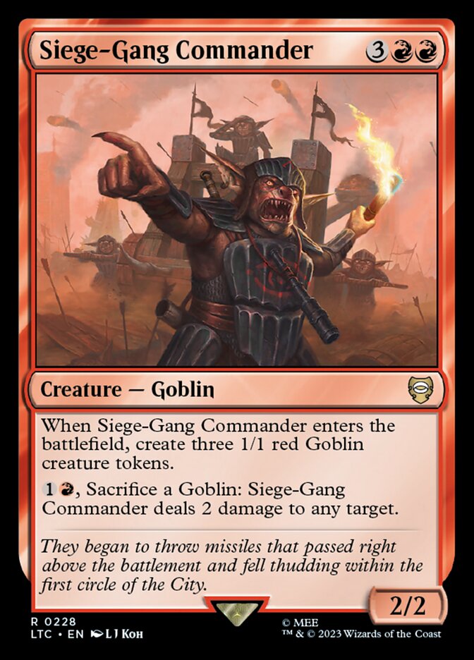 Siege-Gang Commander [Tales of Middle-earth Commander] (228)