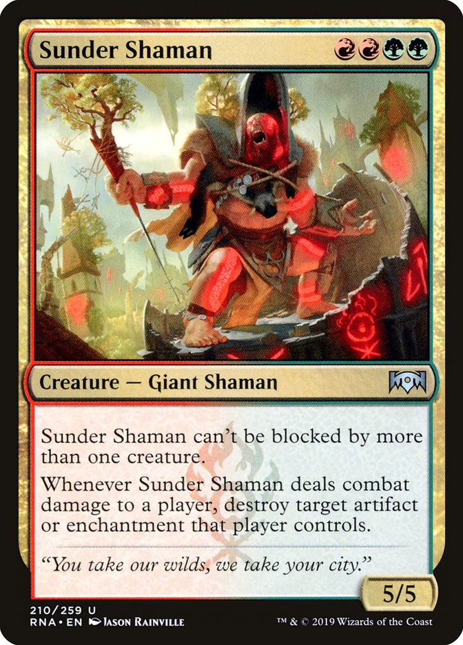 Sunder Shaman [Ravnica Allegiance] (210)