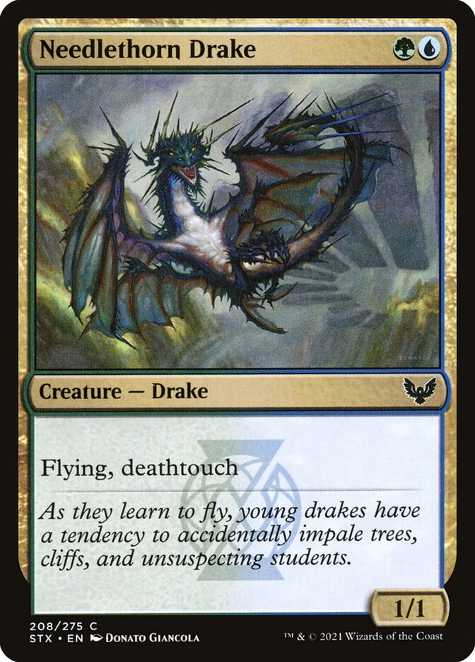 Needlethorn Drake [Strixhaven: School of Mages] (208)
