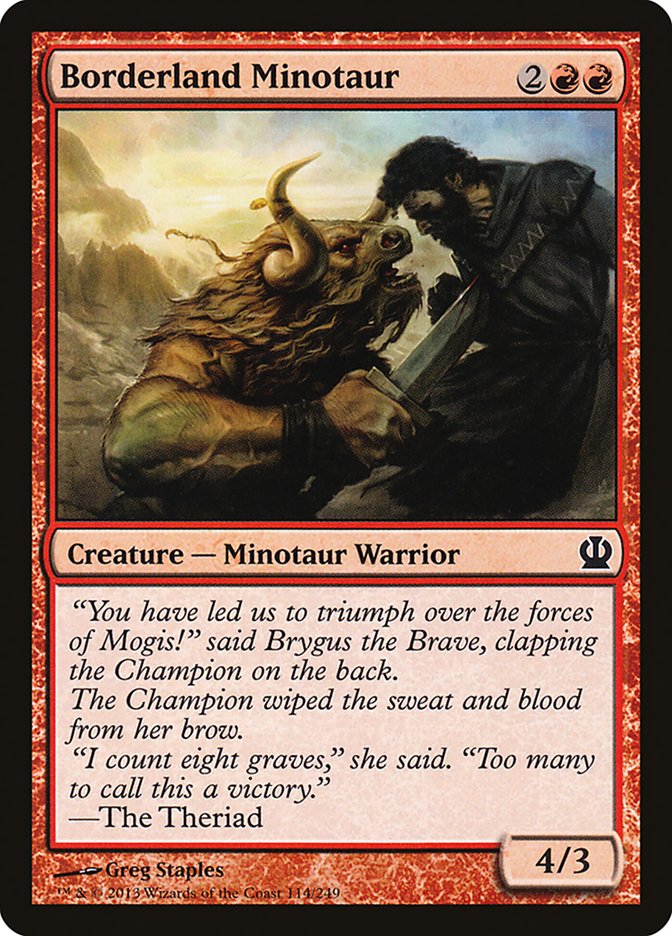 Borderland Minotaur [Theros] (114)