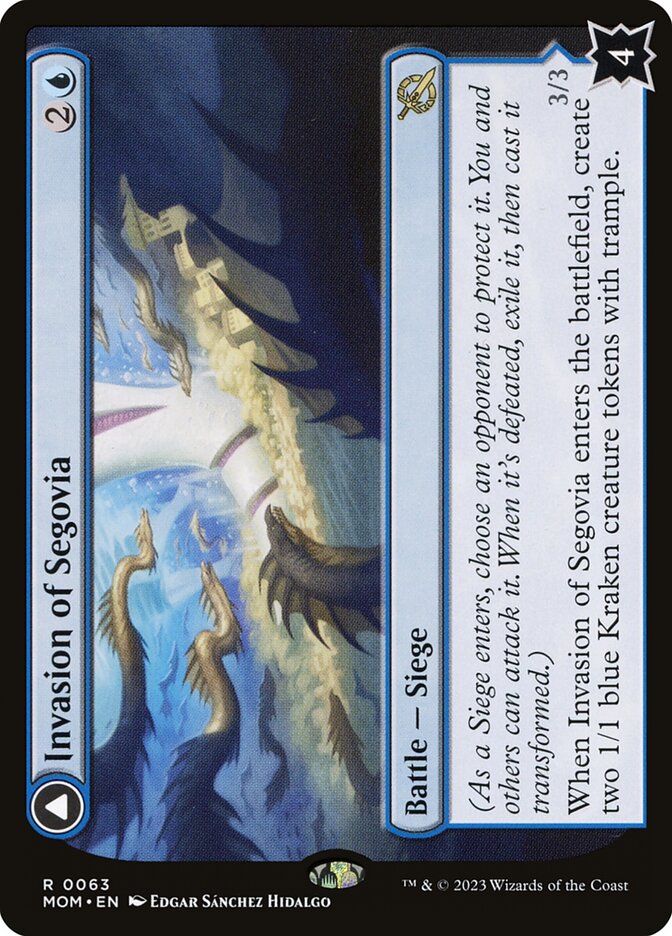 Invasion of Segovia // Caetus, Sea Tyrant of Segovia [March of the Machine] (63)