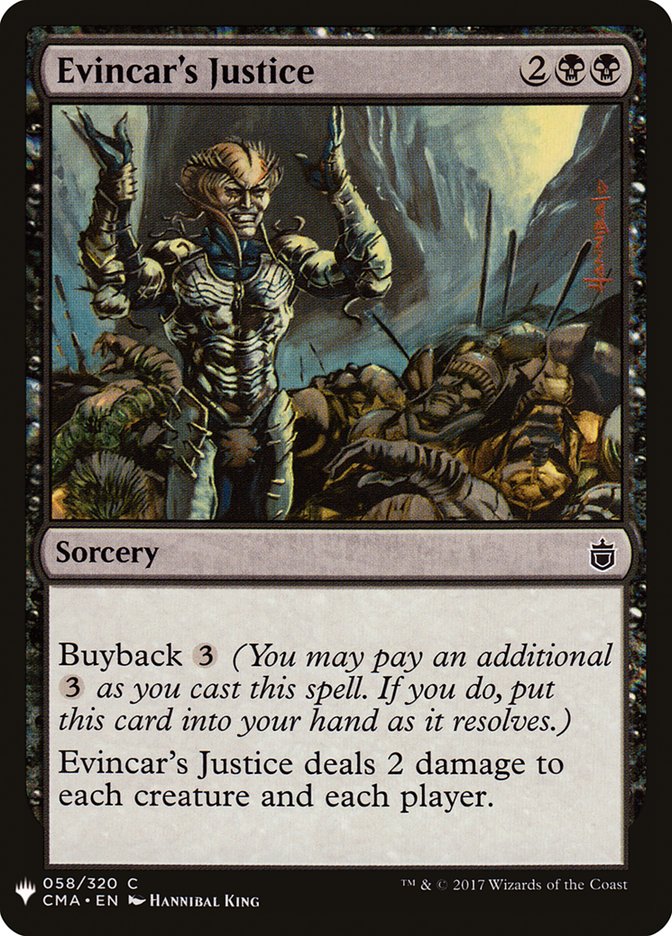 Evincar's Justice [The List] (CMA-58)