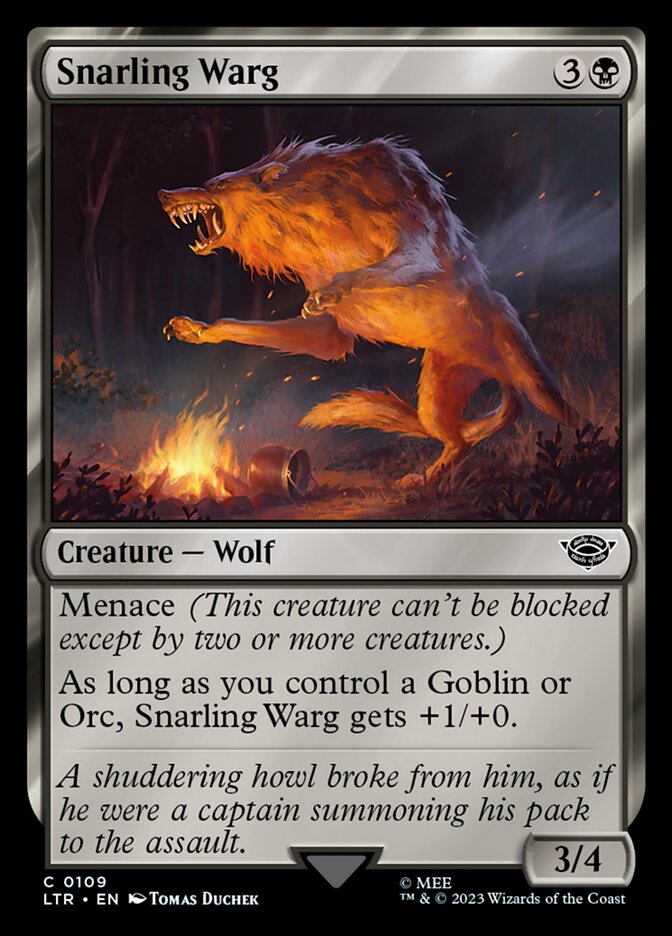 Snarling Warg [The Lord of the Rings: Tales of Middle-earth] (109)